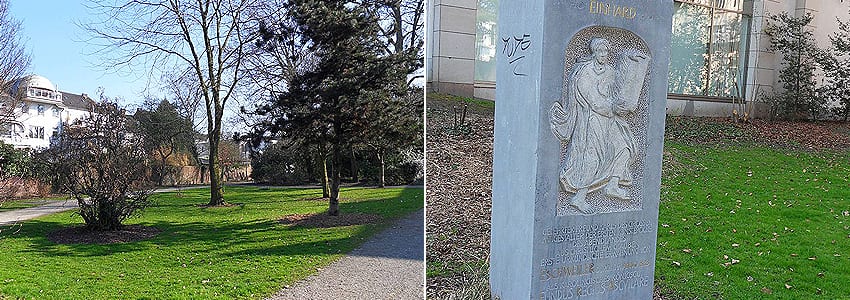 Einhard – Denkmal – Kaiser Karls Biograph in Eschweiler