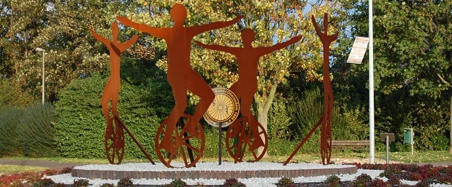 Kunstradsport - Denkmal in Oberaußem