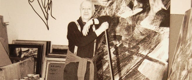 Karl Otto Götz in seinem Atelier